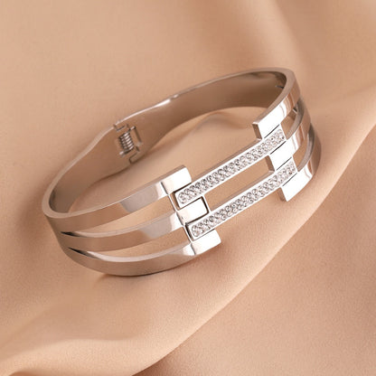 Hollow out Bracelet Stainless Steel Female Style Bracelet Geometric Circle Hollow out Handpiece